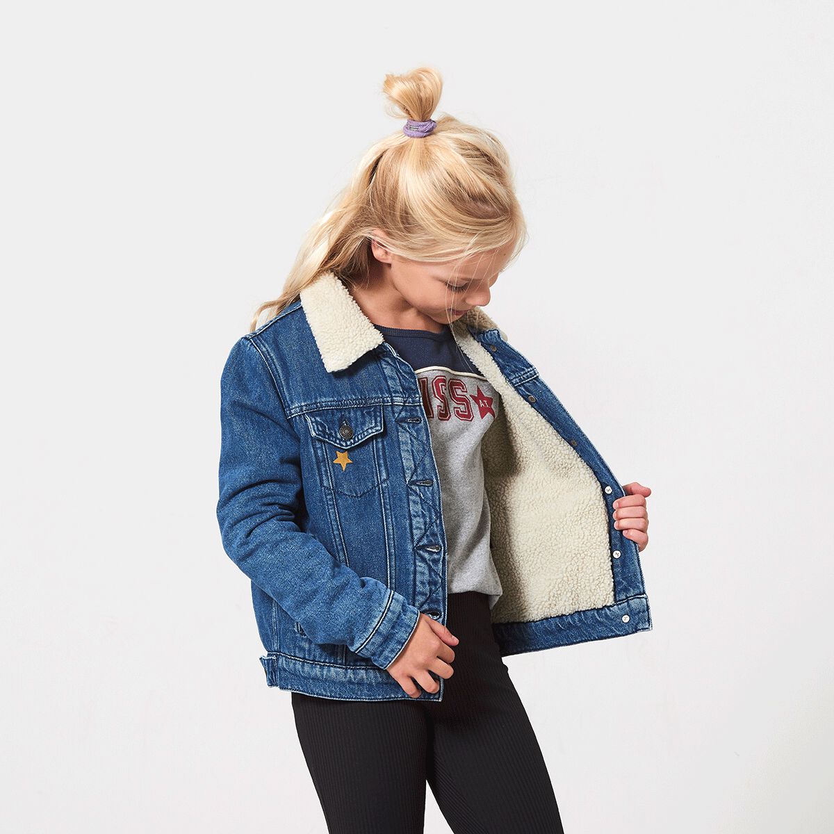 Madchen Jeansjacke June Blau Online Kaufen