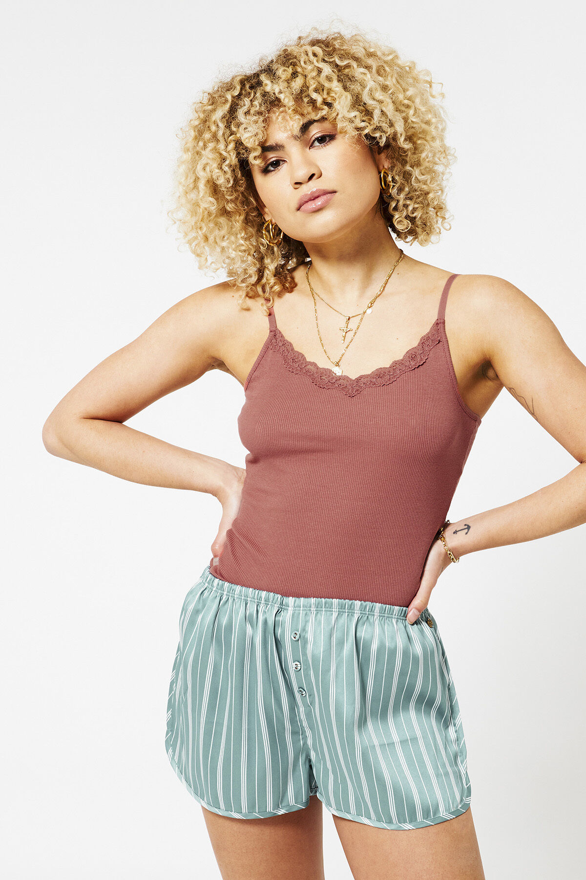 Dames Basic singlet ribstof Terra America Today