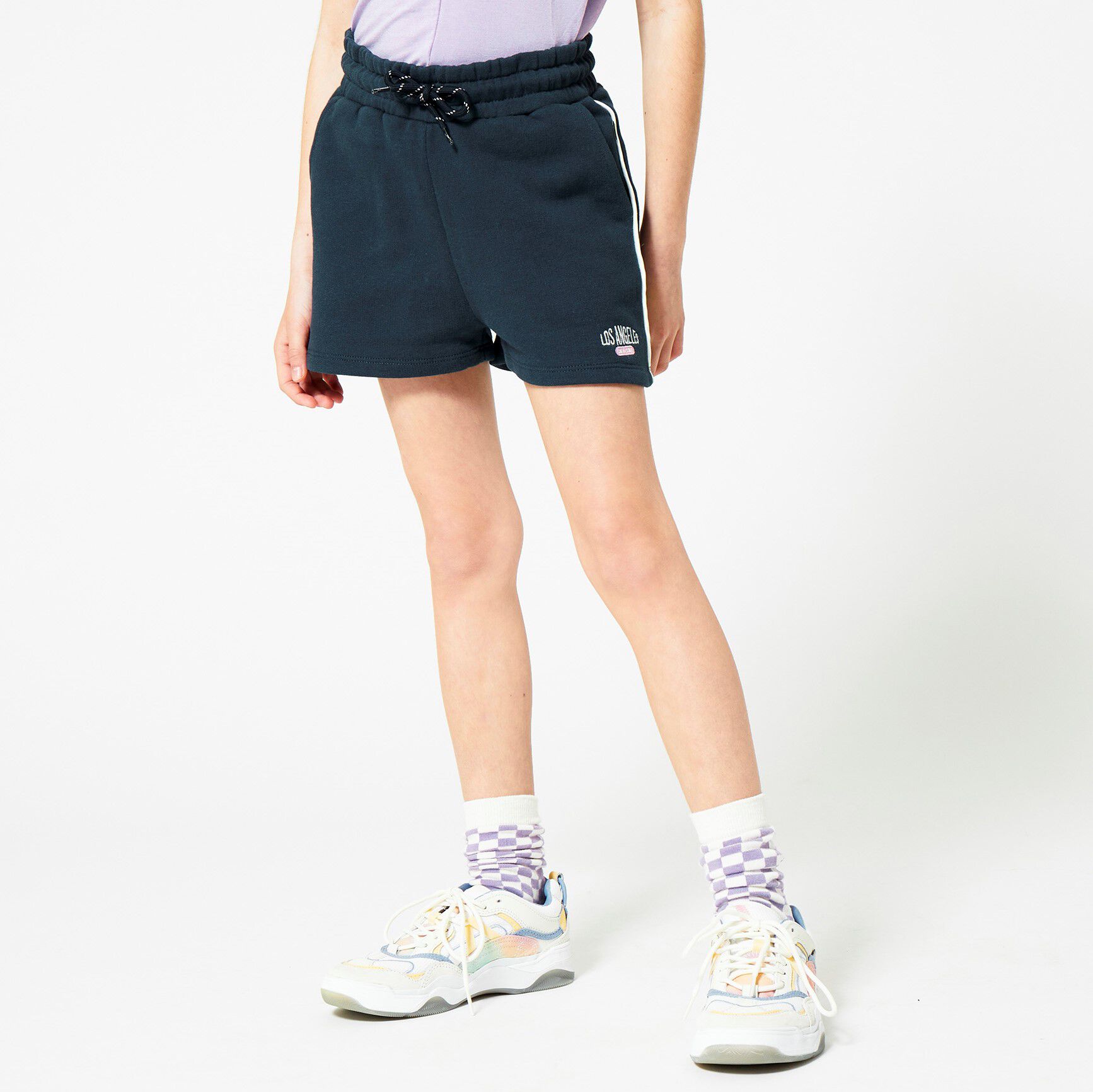 Girls Sweat Short Side Trim Blue America Today