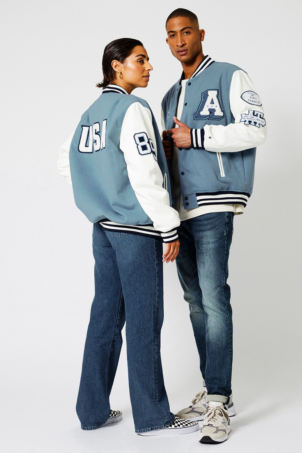 On the hunt for men's varsity jackets 