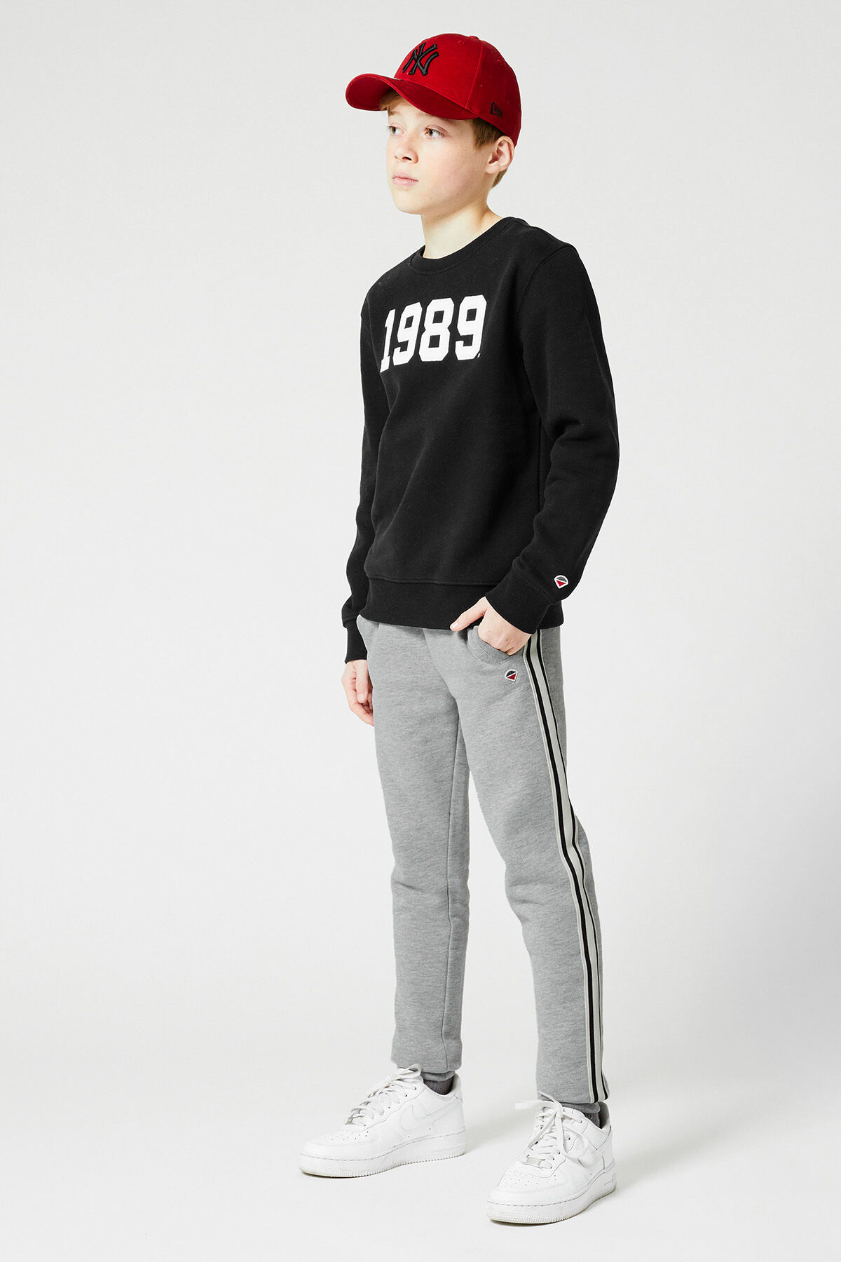 Boys grey jogging bottoms outlet