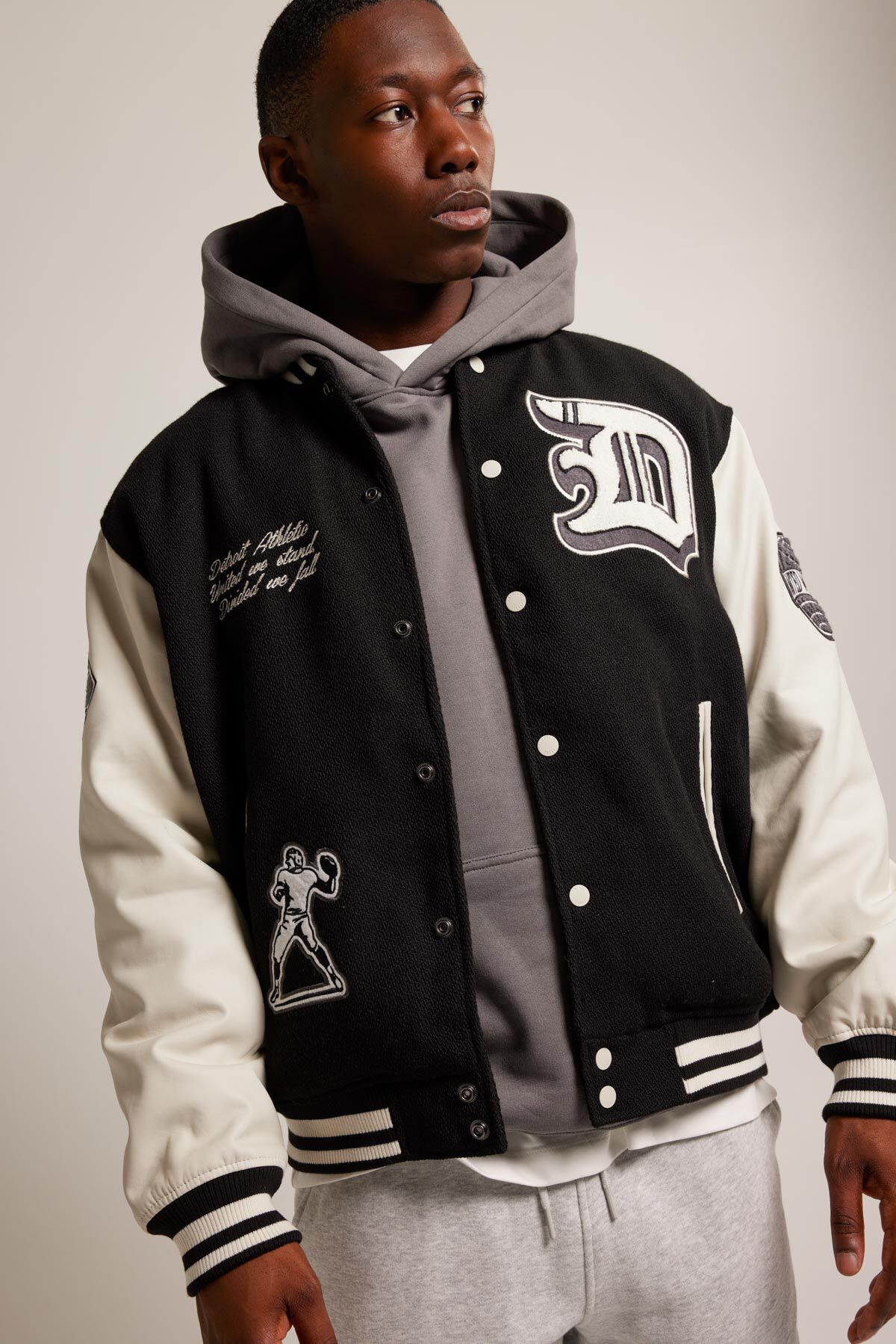 Men Varsity jacket Julian Black America Today
