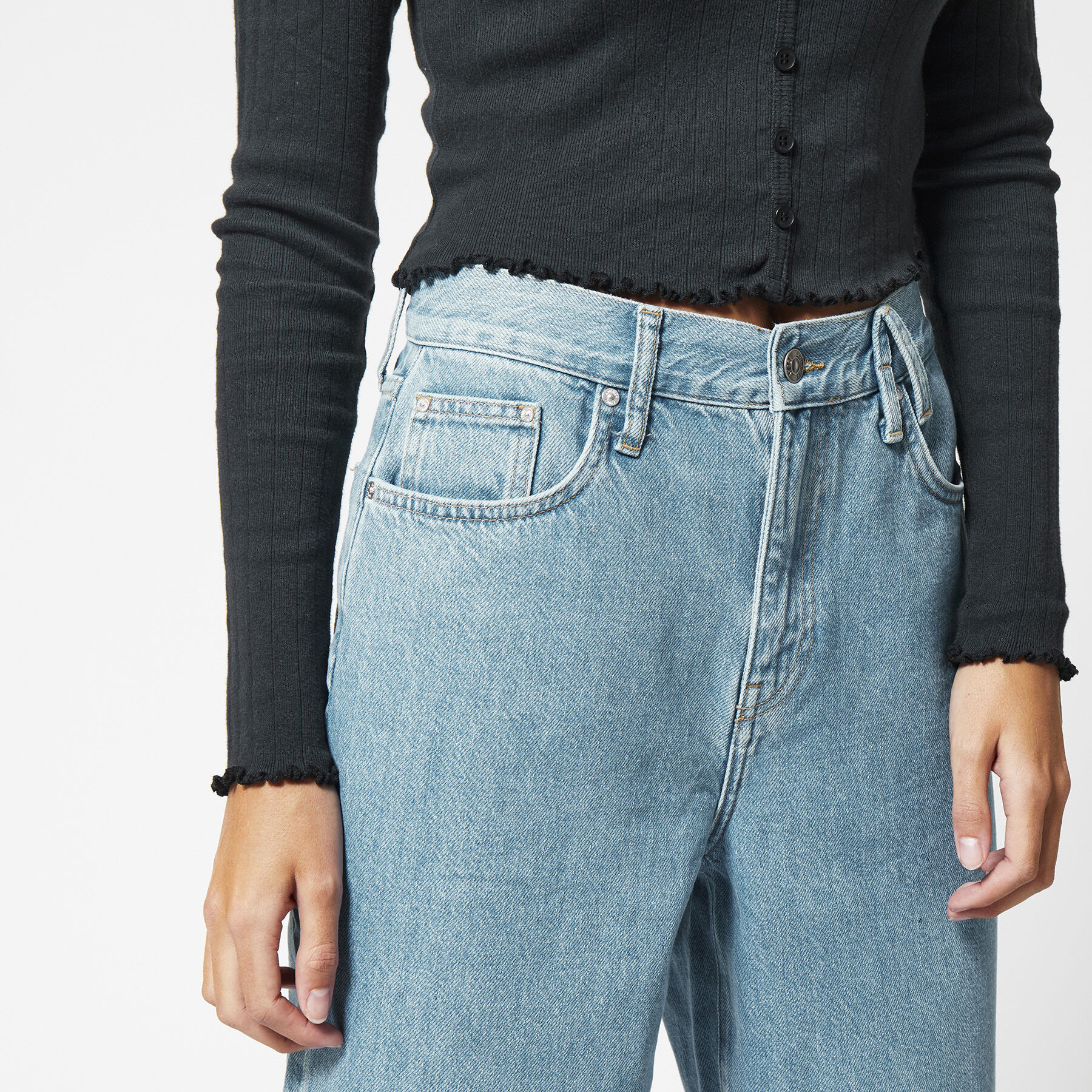 Women High waist jeans balloon legs 