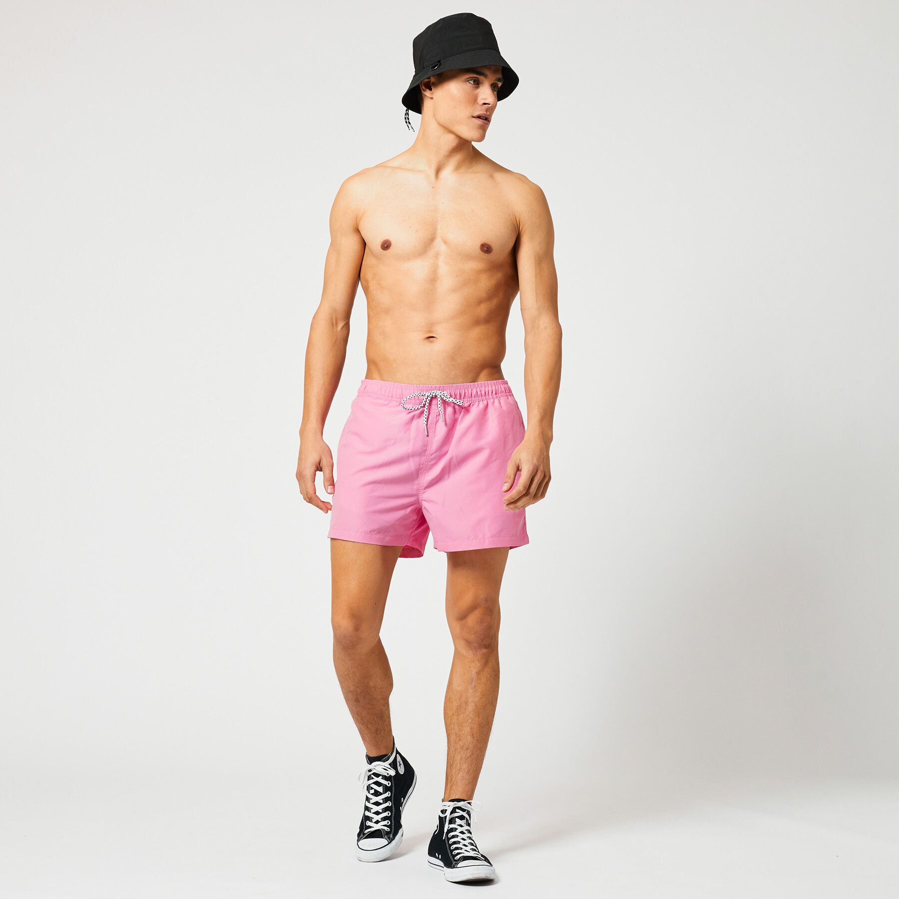 mens neon swim trunks