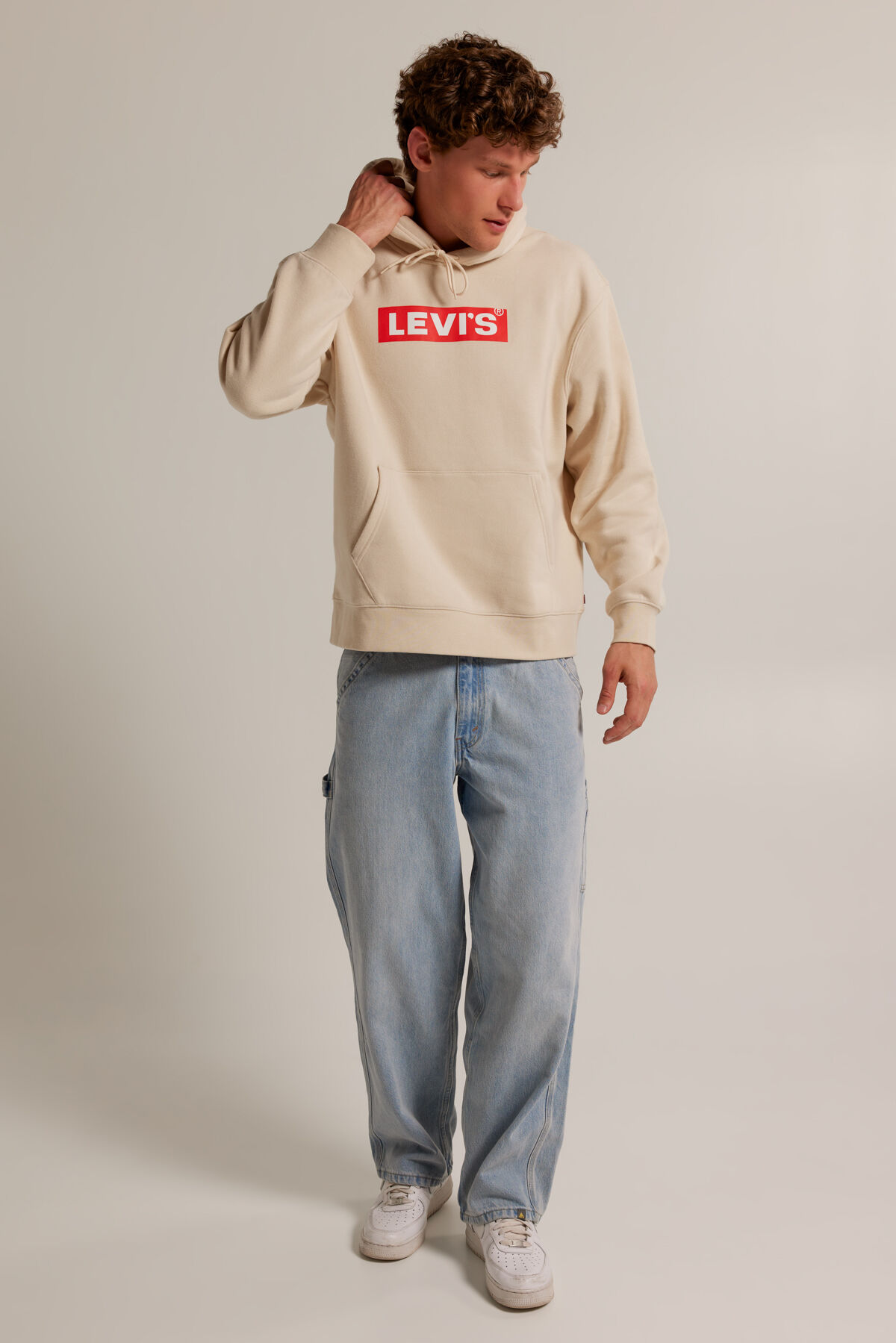 Men Levi s Hoodie Relaxed graphic hoodie Beige