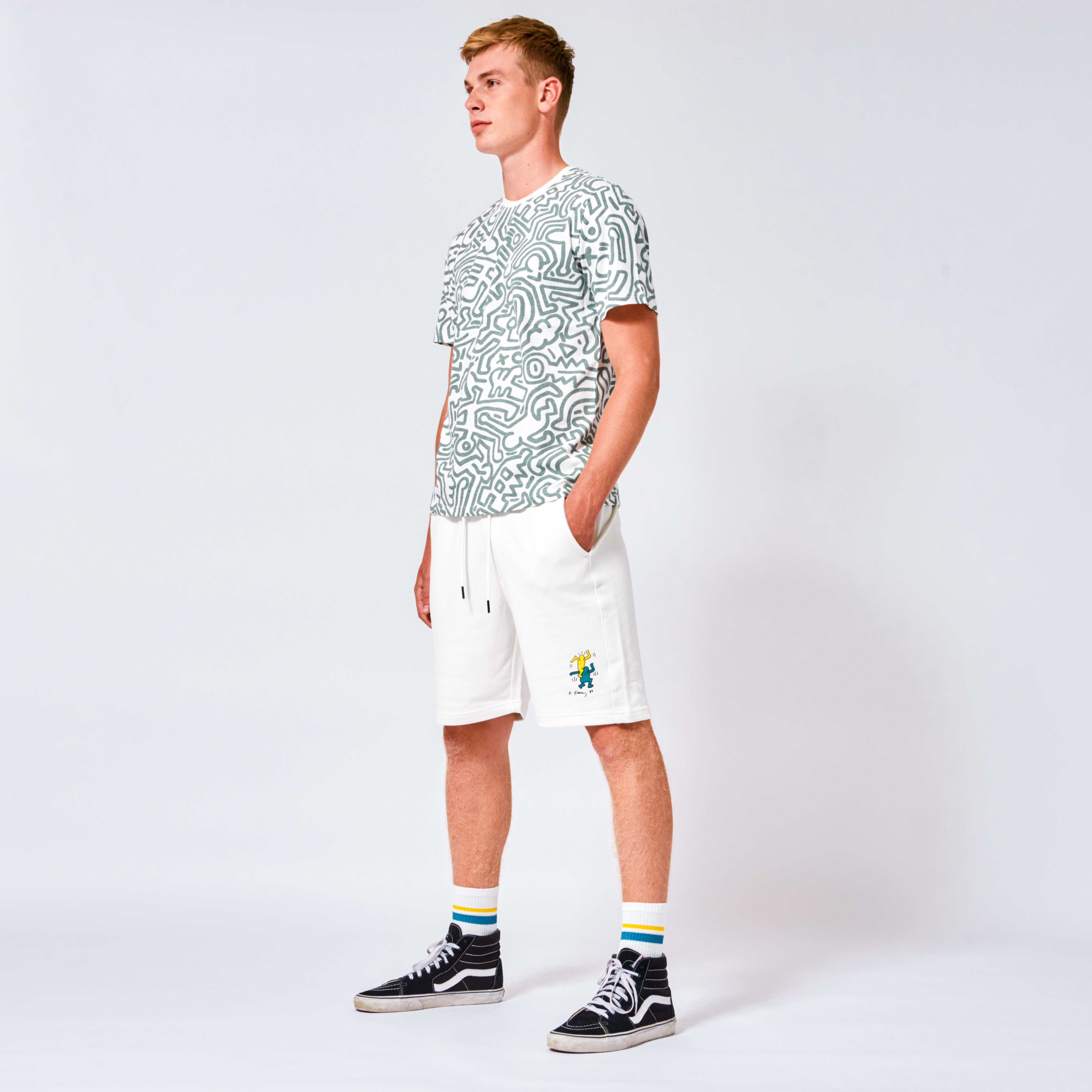 keith haring swim trunks