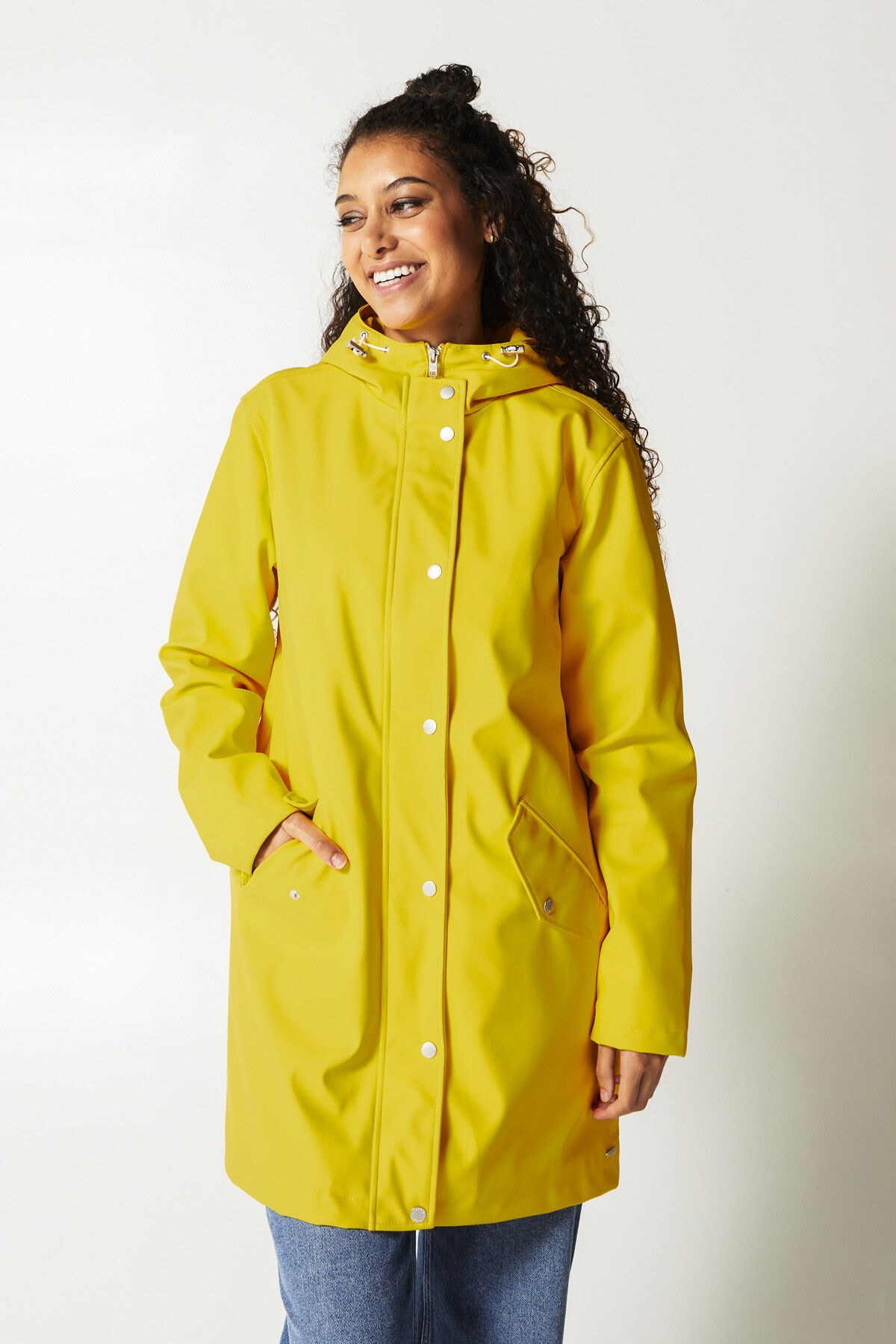 America today 2024 yellow raincoat