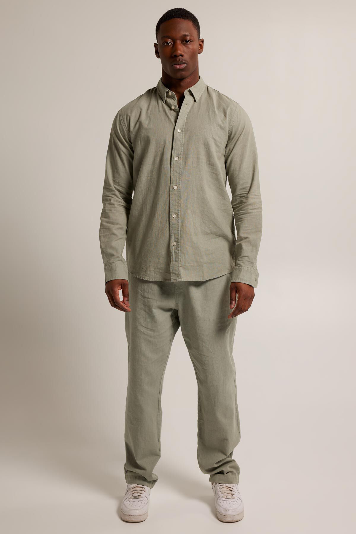 Heren Overhemd Hollis sea green America Today
