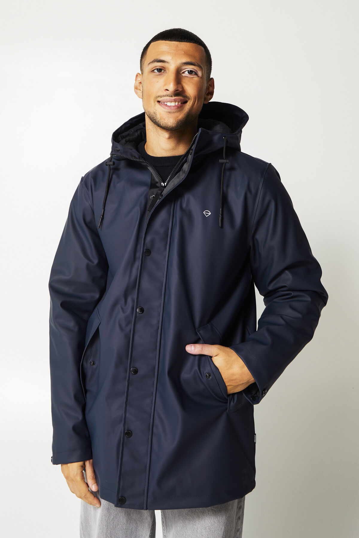 Padded outlet rain jacket