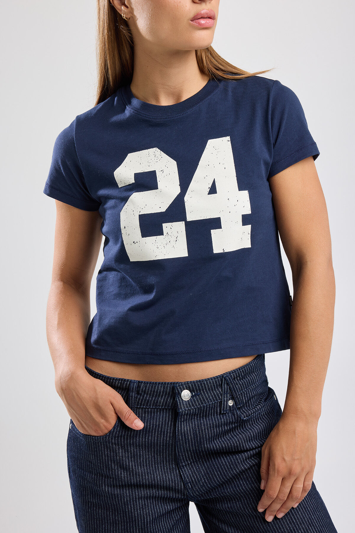 Dames T shirt Elsa Dark blue America Today