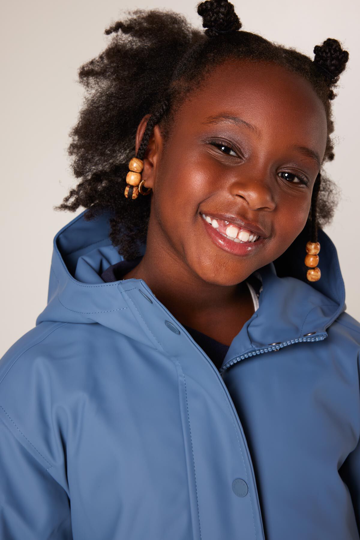 Girls blue cheap rain mac