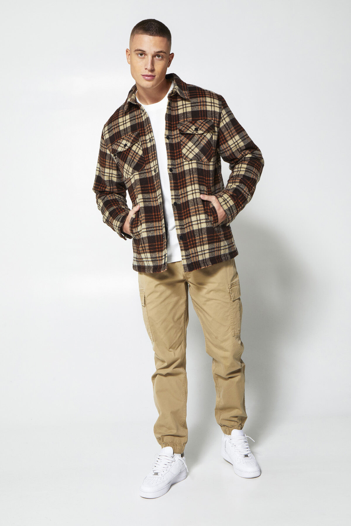 Mens padded overshirt online