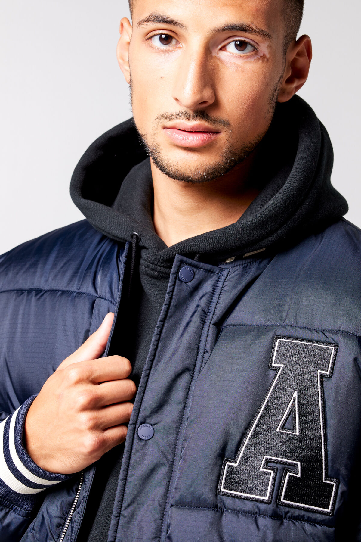 Supply and demand discount reversible bomber jacket
