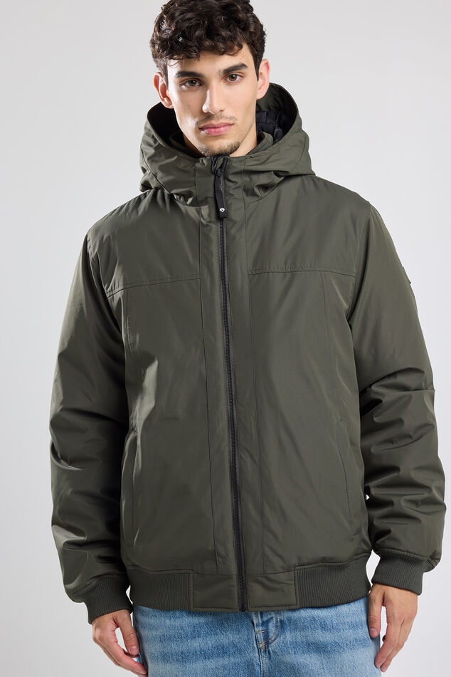 Hooded bomber jacket Justin image number 1