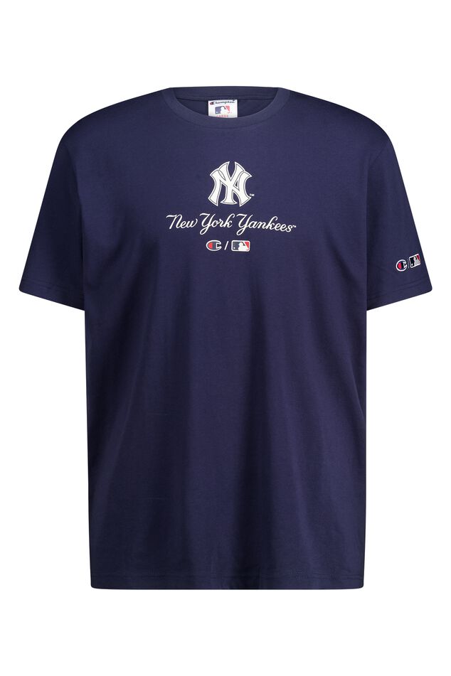 Men Champion T-Shirt NYC Navy America Today - Main Image
