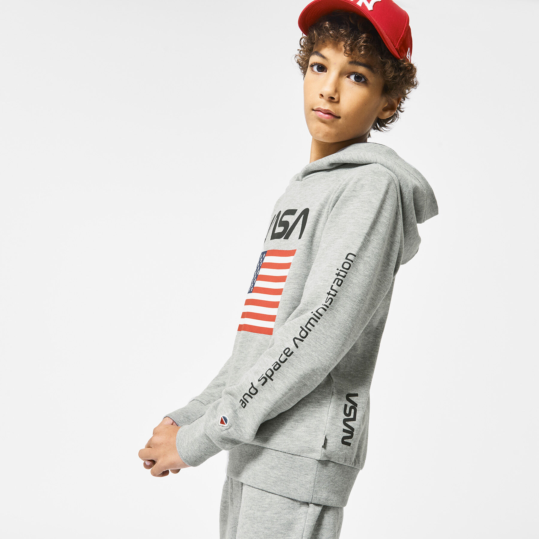 nasa hoodie with flags