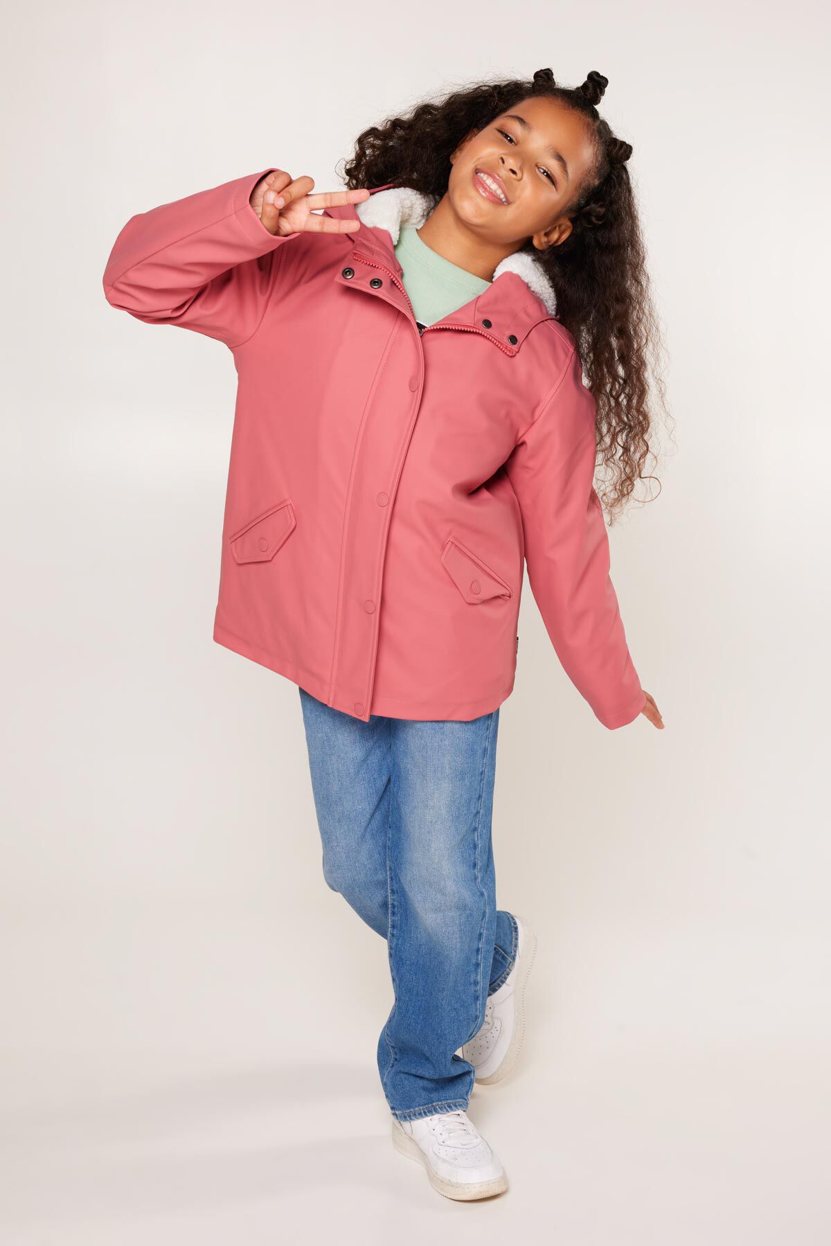 Girls red rain jacket cheap