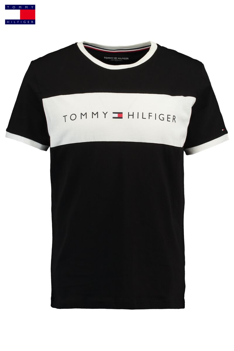 Men T Shirt Tommy Hilfiger Logo Flag Black Buy Online