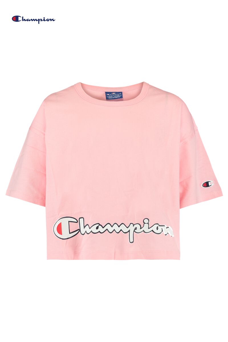 Girls T Shirt Champion Cropped Pink America Today Girls T Shirt Champion Cropped Pink America Today