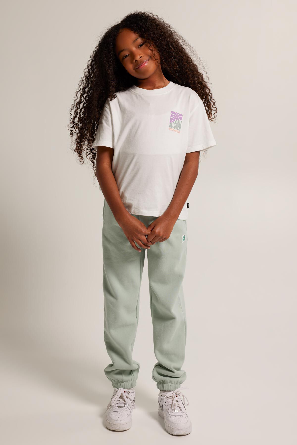 Girls with joggers top