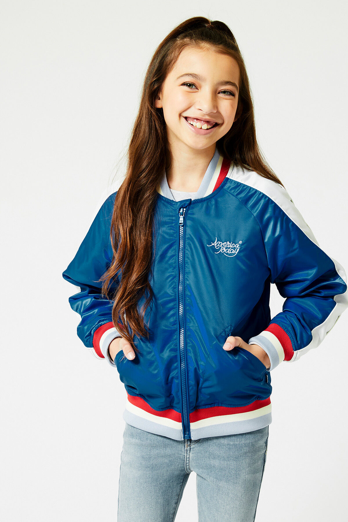 Girls Varsity jacket Royal blue 
