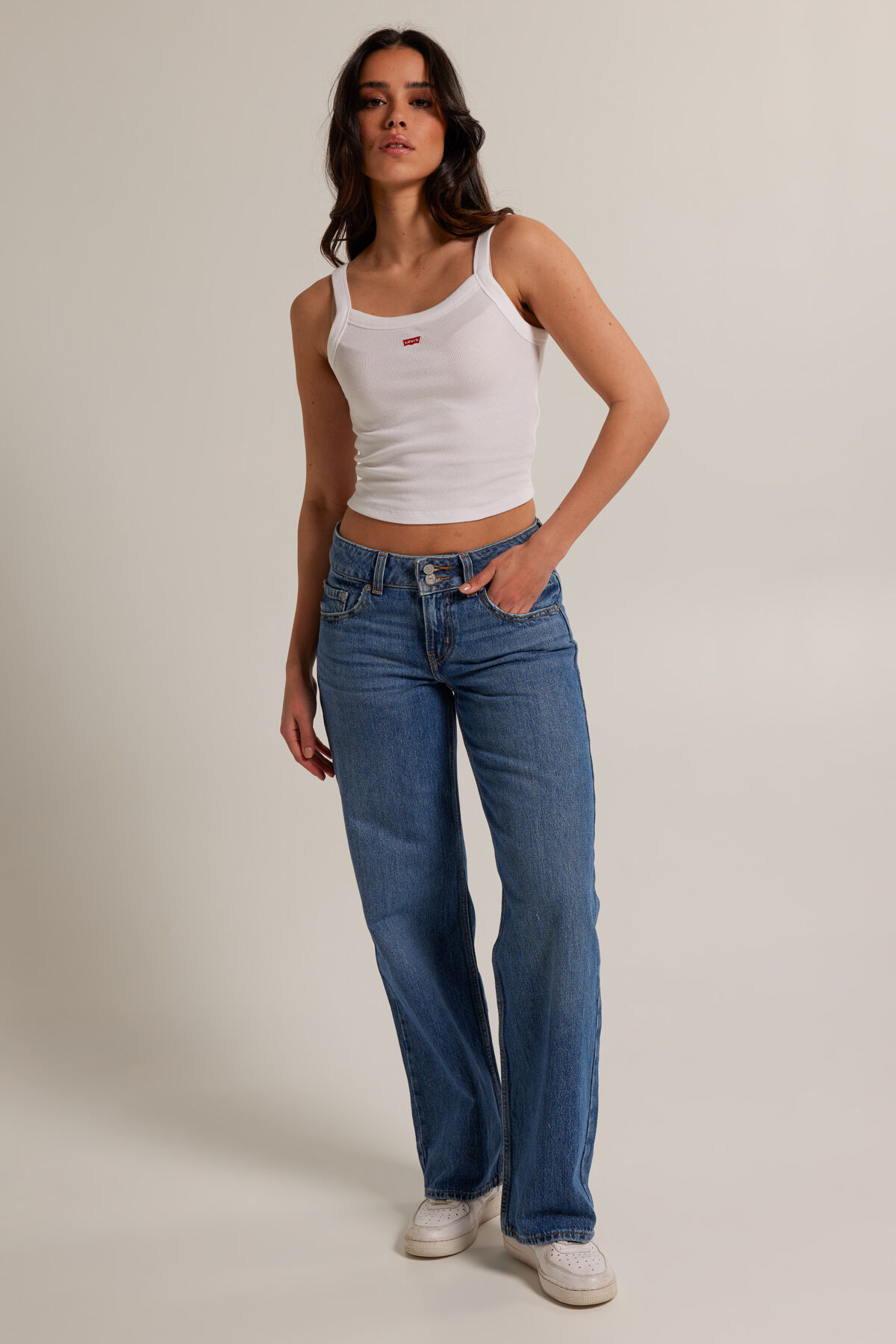 Women Levi s singlet Sporty rib tanktop White