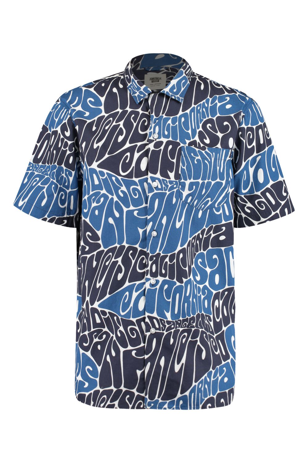 Overhemd All over Print Blauw