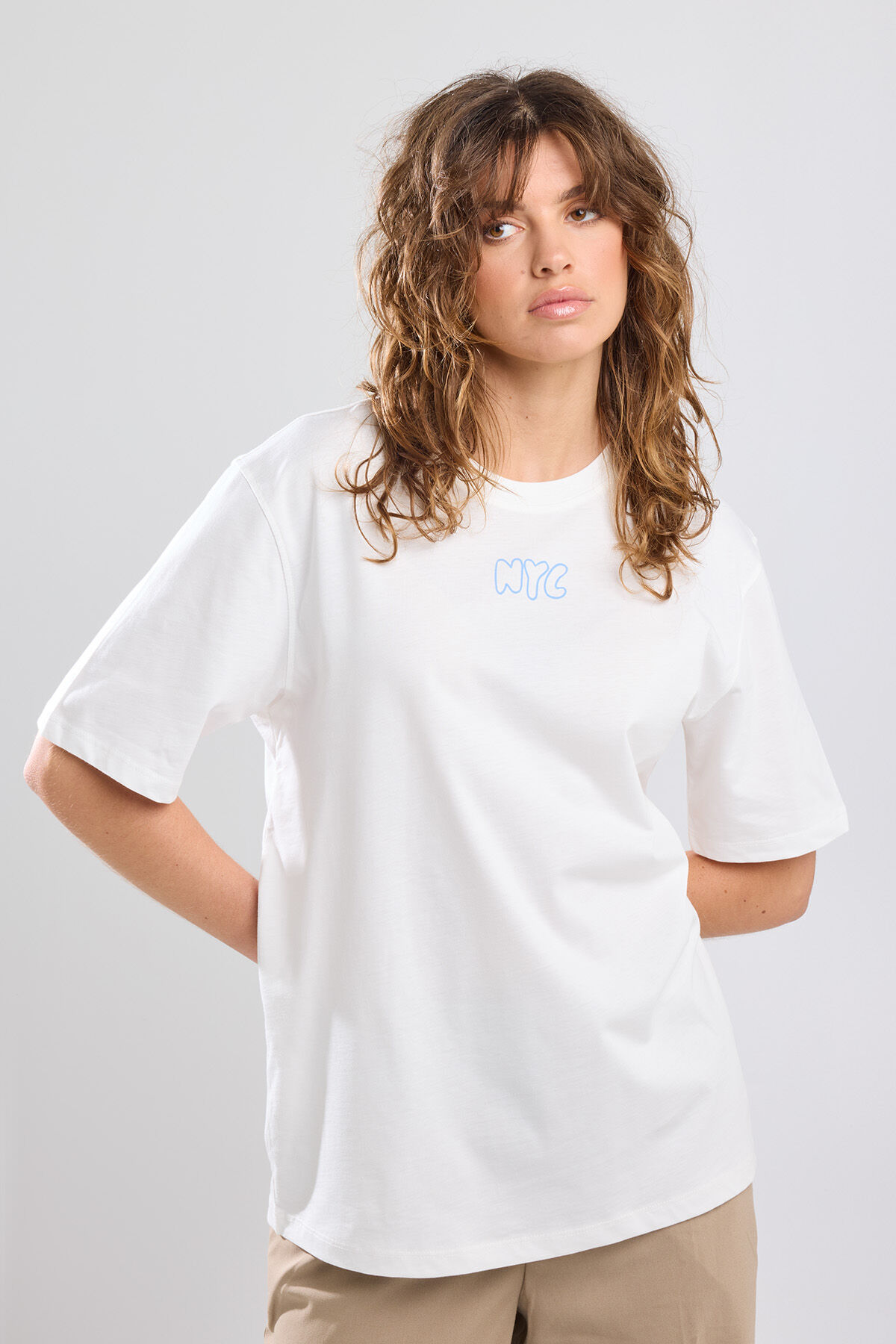 Dames T shirt Elony White America Today