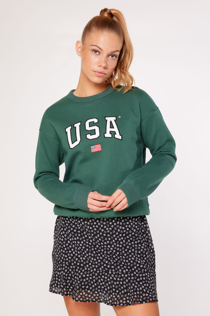 Bijlage Kerkbank Onrechtvaardig Dames Sweater Soel Dark green | America Today