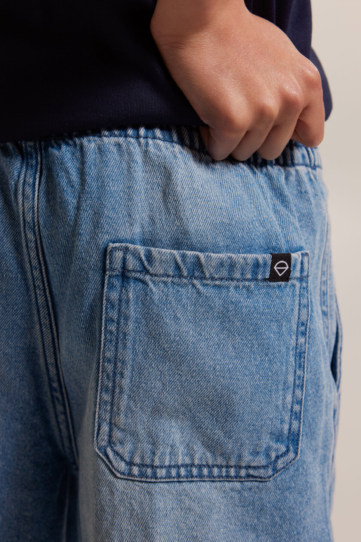 Denim short Nero JR image number 3
