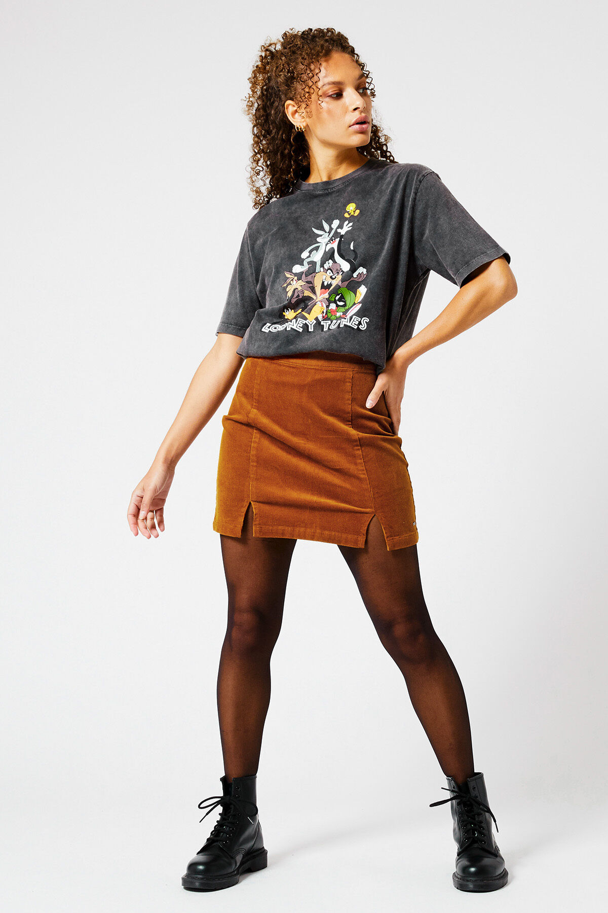 Brown corduroy skirt 00 shop