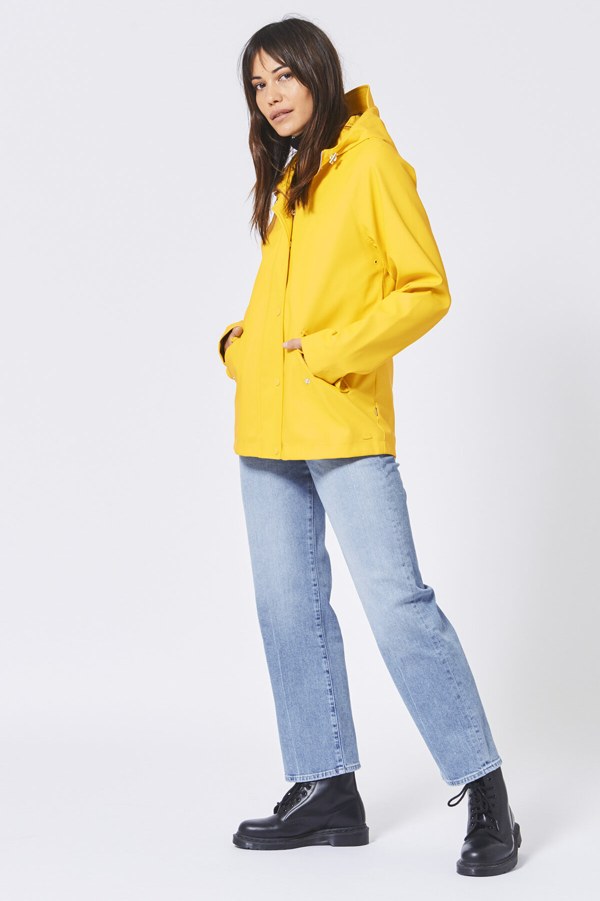 Short yellow hotsell raincoat