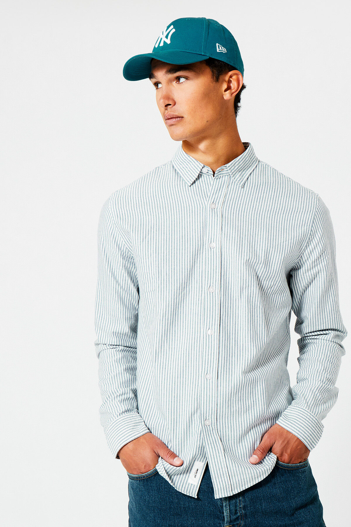 Heren Overhemd Hiller Light blue America Today
