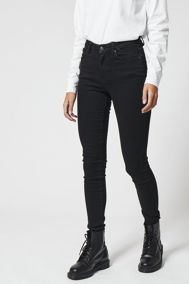 beven oosten Faial Dames Skinny jeans mid waist Black | America Today