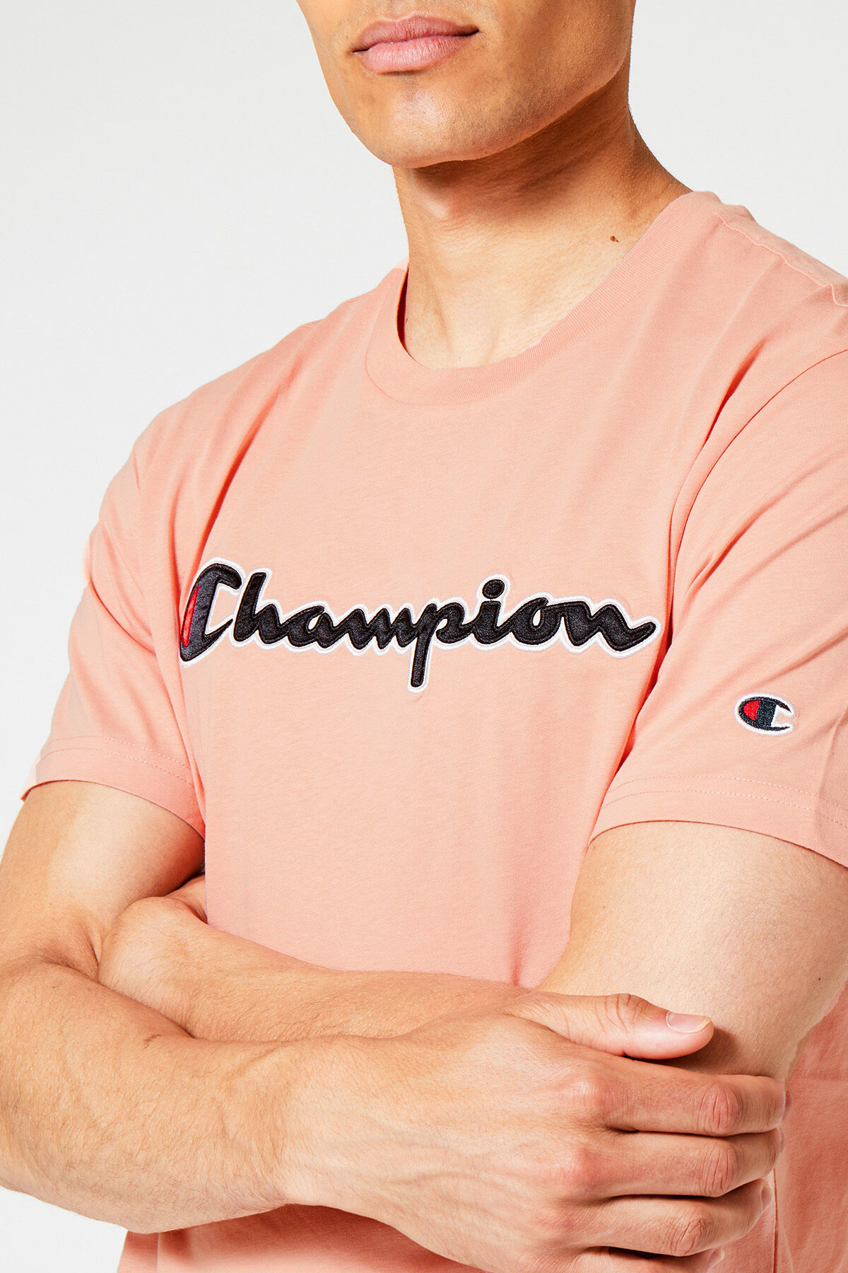 Pink champion shirt online mens