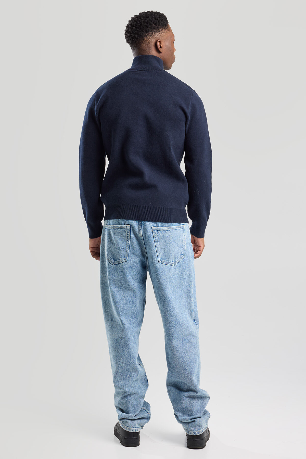 Men Half-zip jumper Konrad Dark blue | America Today