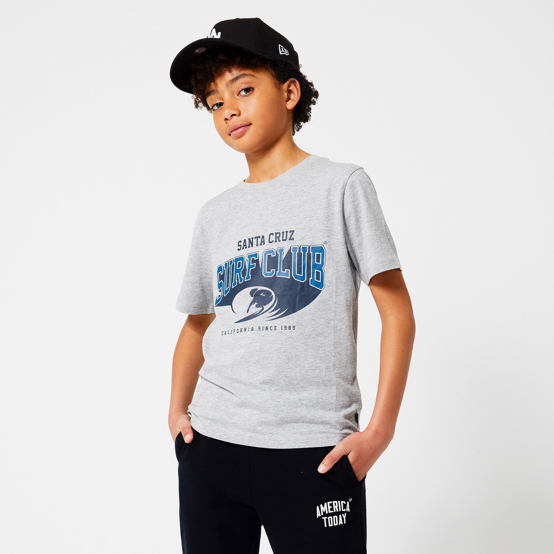 Boys T-shirt print Grey | America Today