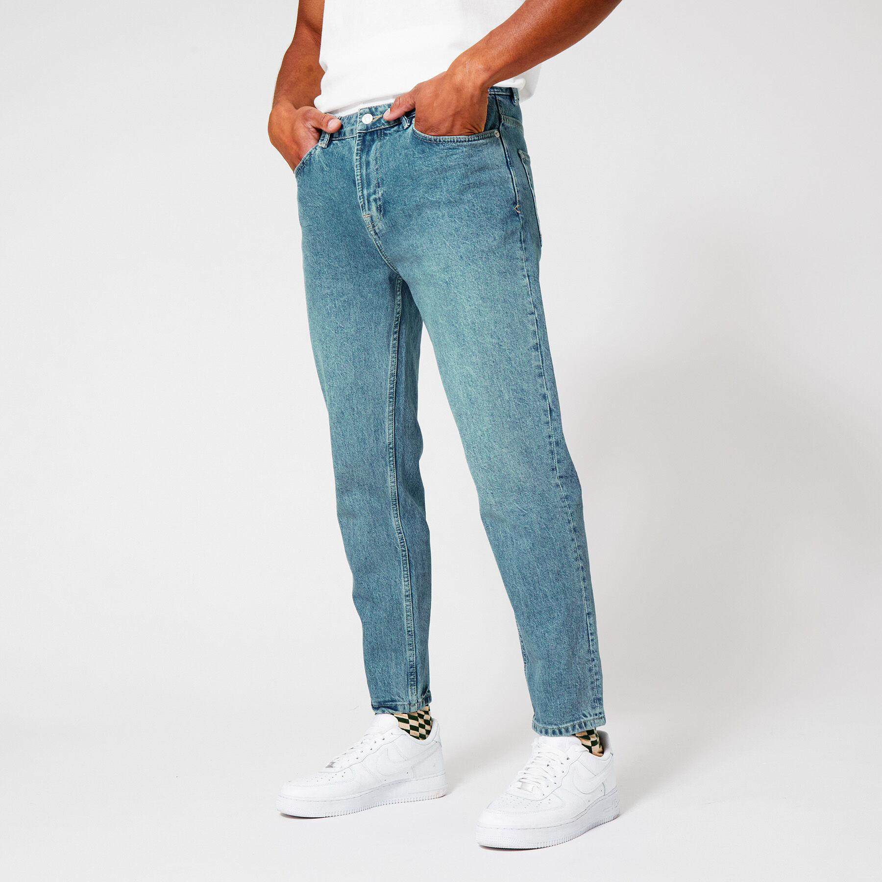 Tapered jeans online clearance