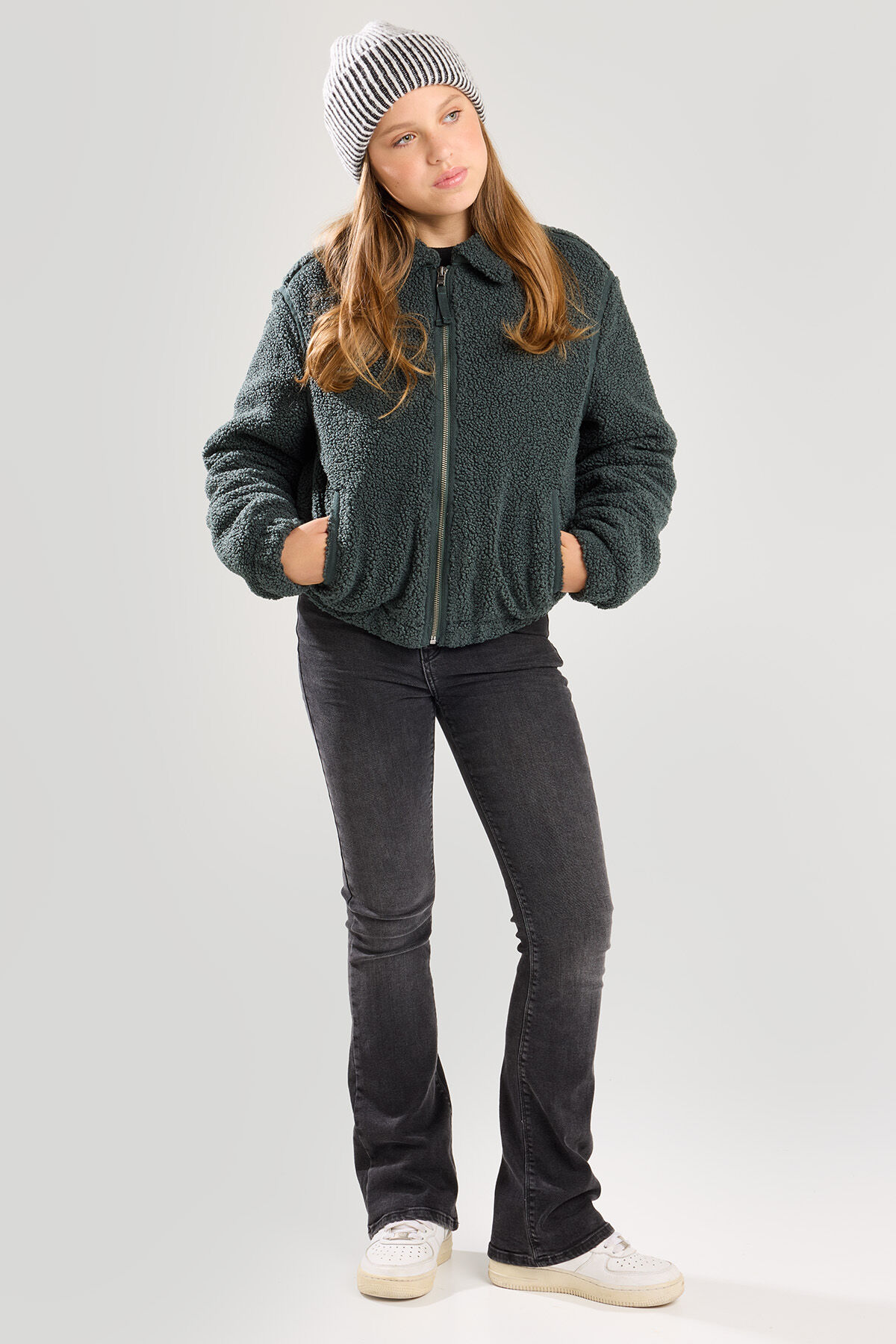Girls Bomber jacket Jodie JR Dark green | America Today