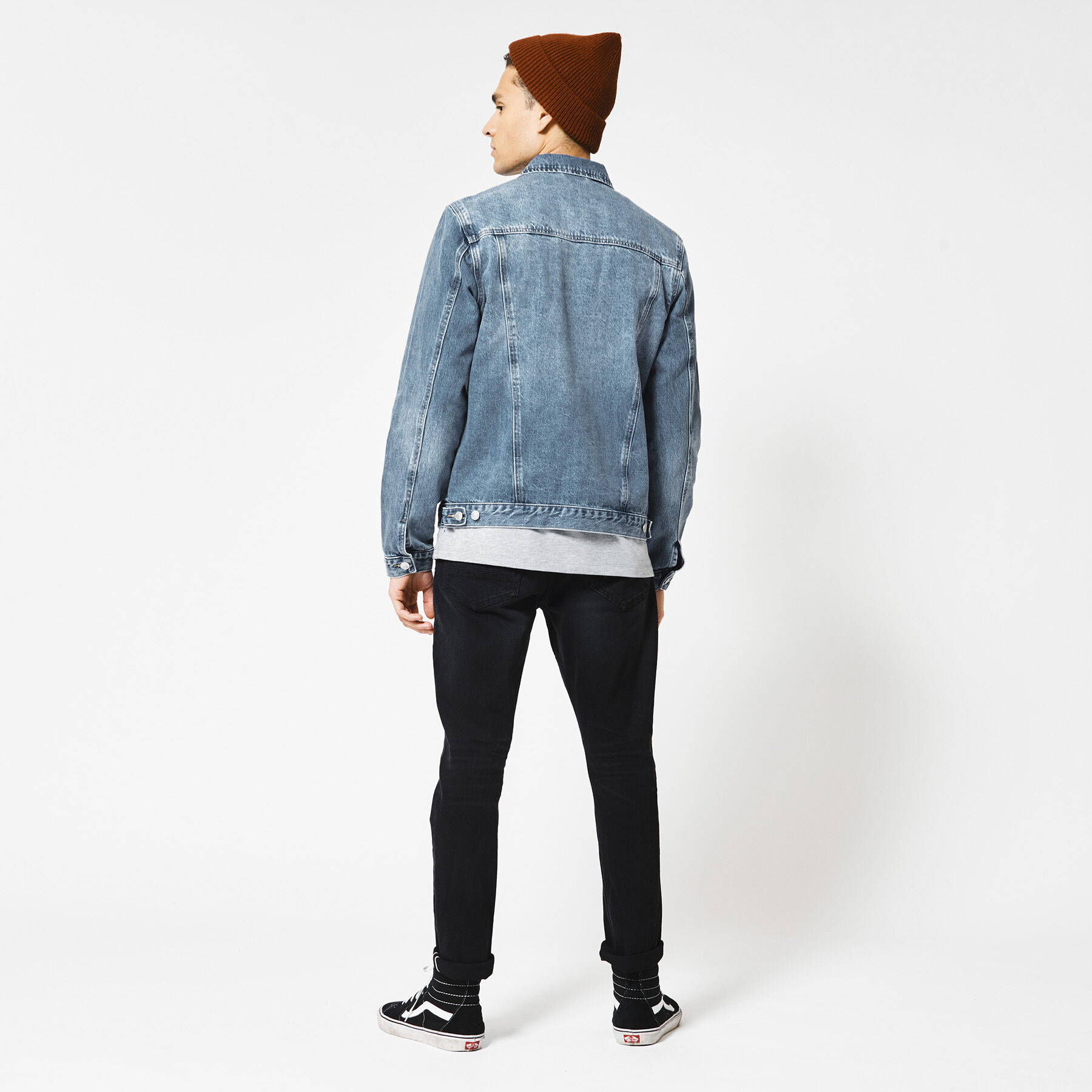 denim collar jacket
