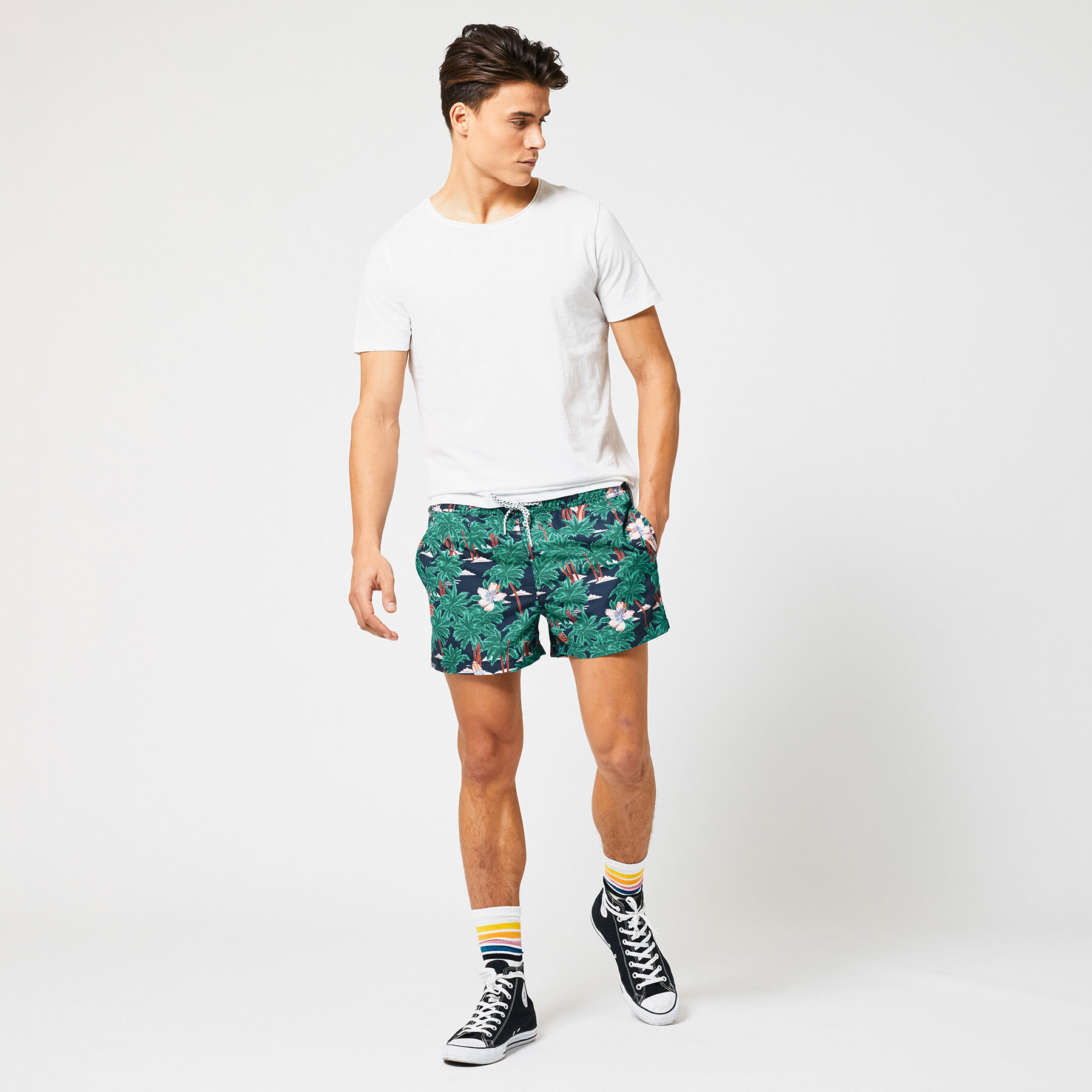 mens green swim trunks