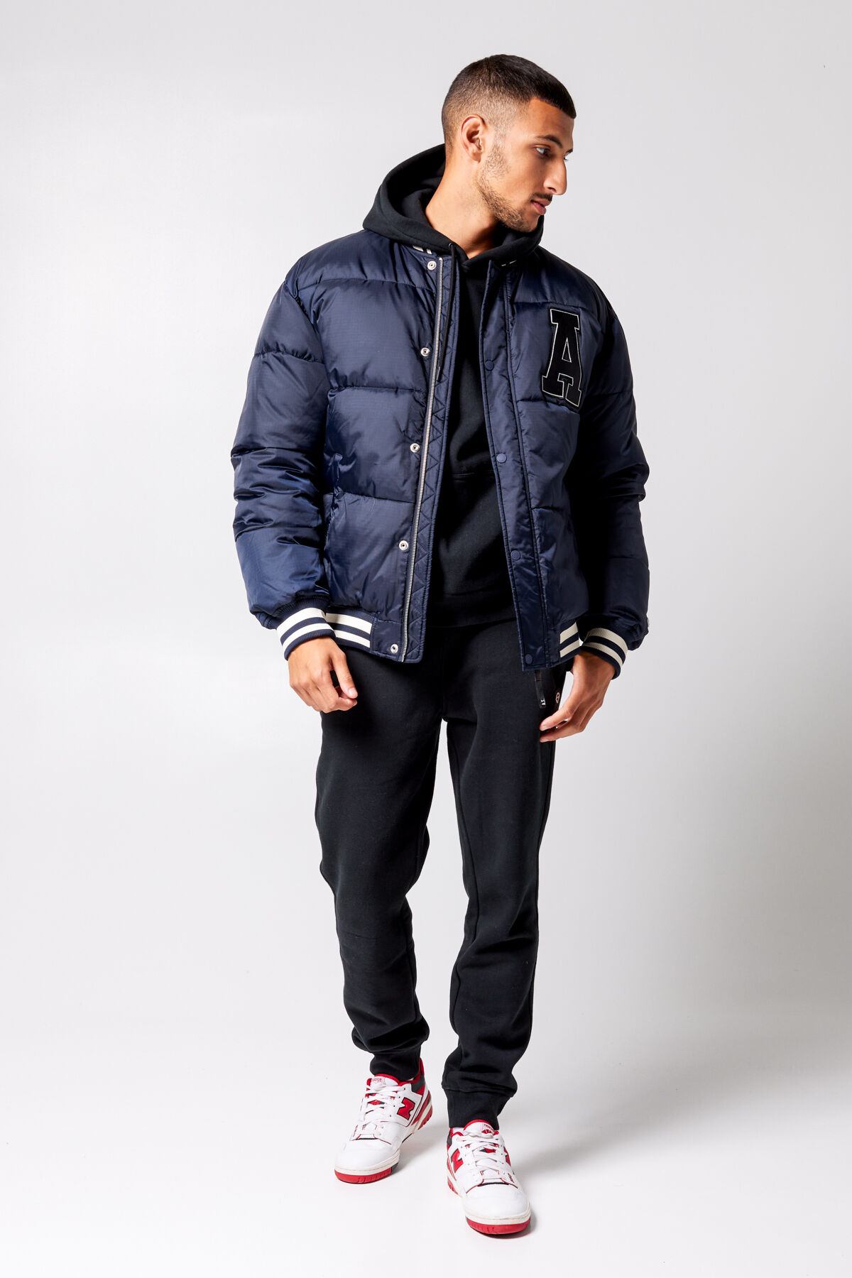 Men Puffer varsity jacket Jem Midnight America Today