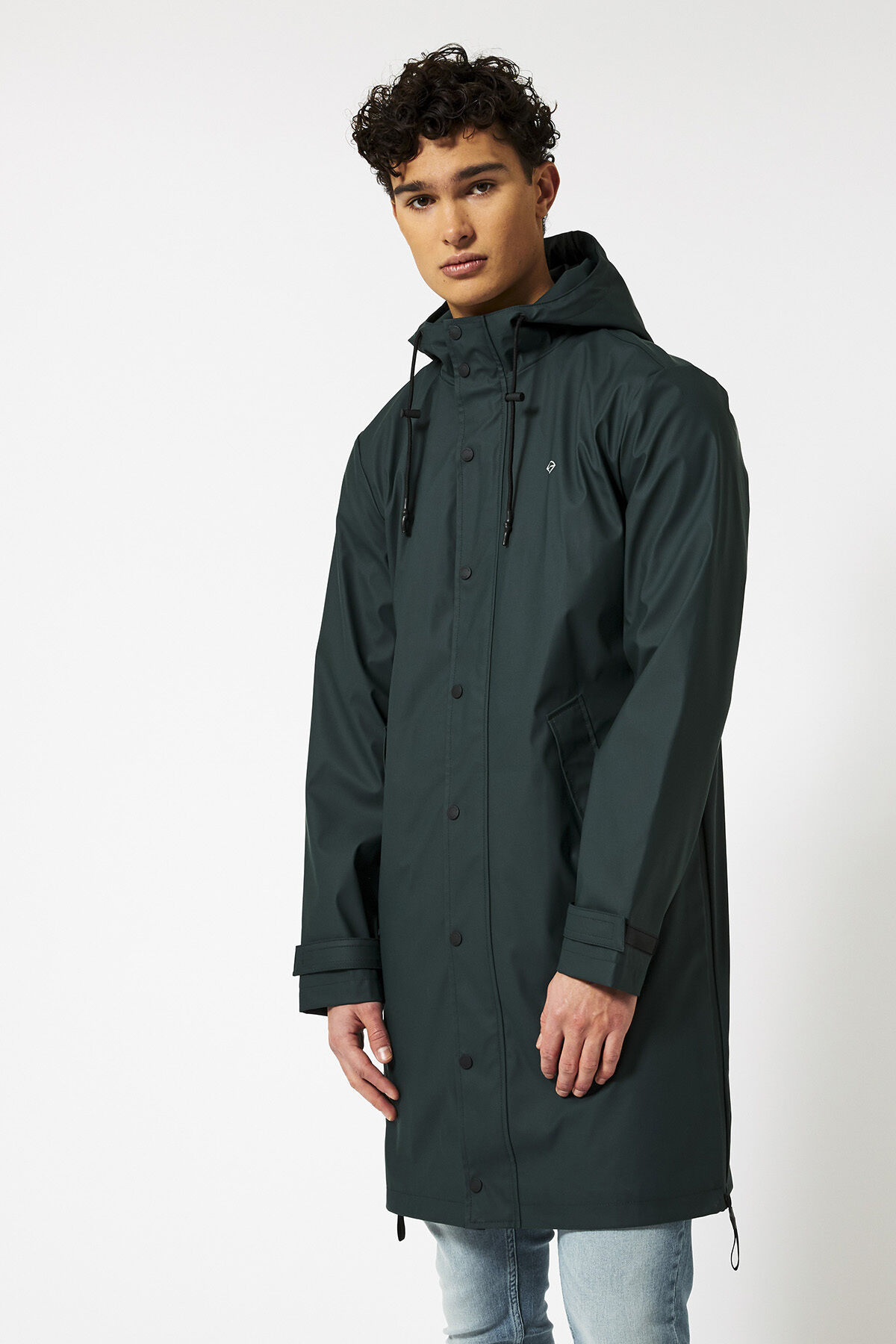 Men Raincoat lined long Jace X Hard green
