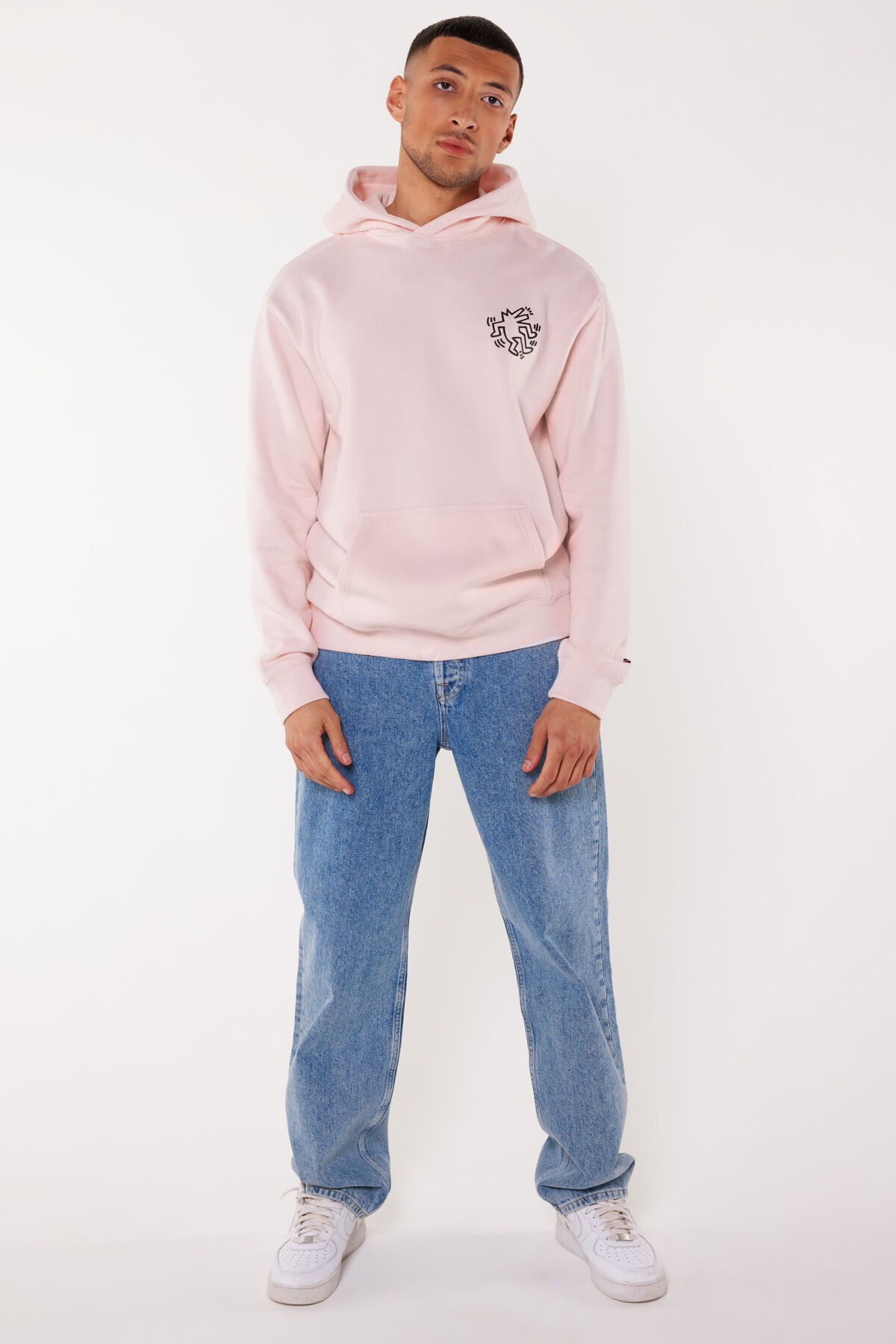 Men Hoodie Seven Hood Light pink America Today