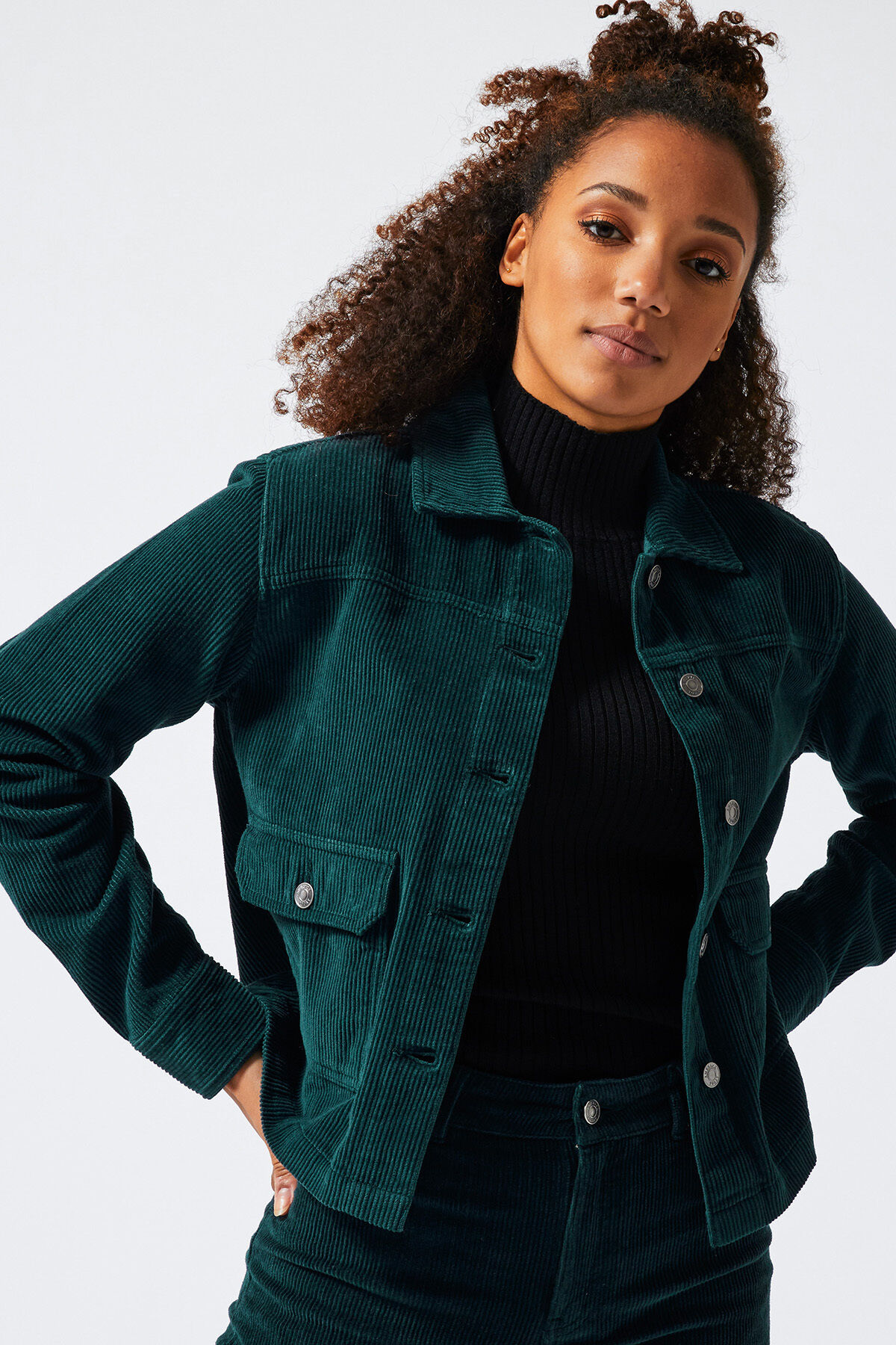 Women Trucker jacket Haya Sea green America Today
