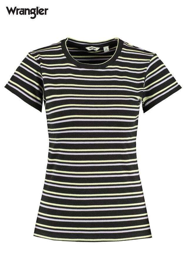 T-shirt Slim stripe - Faded black image number 0