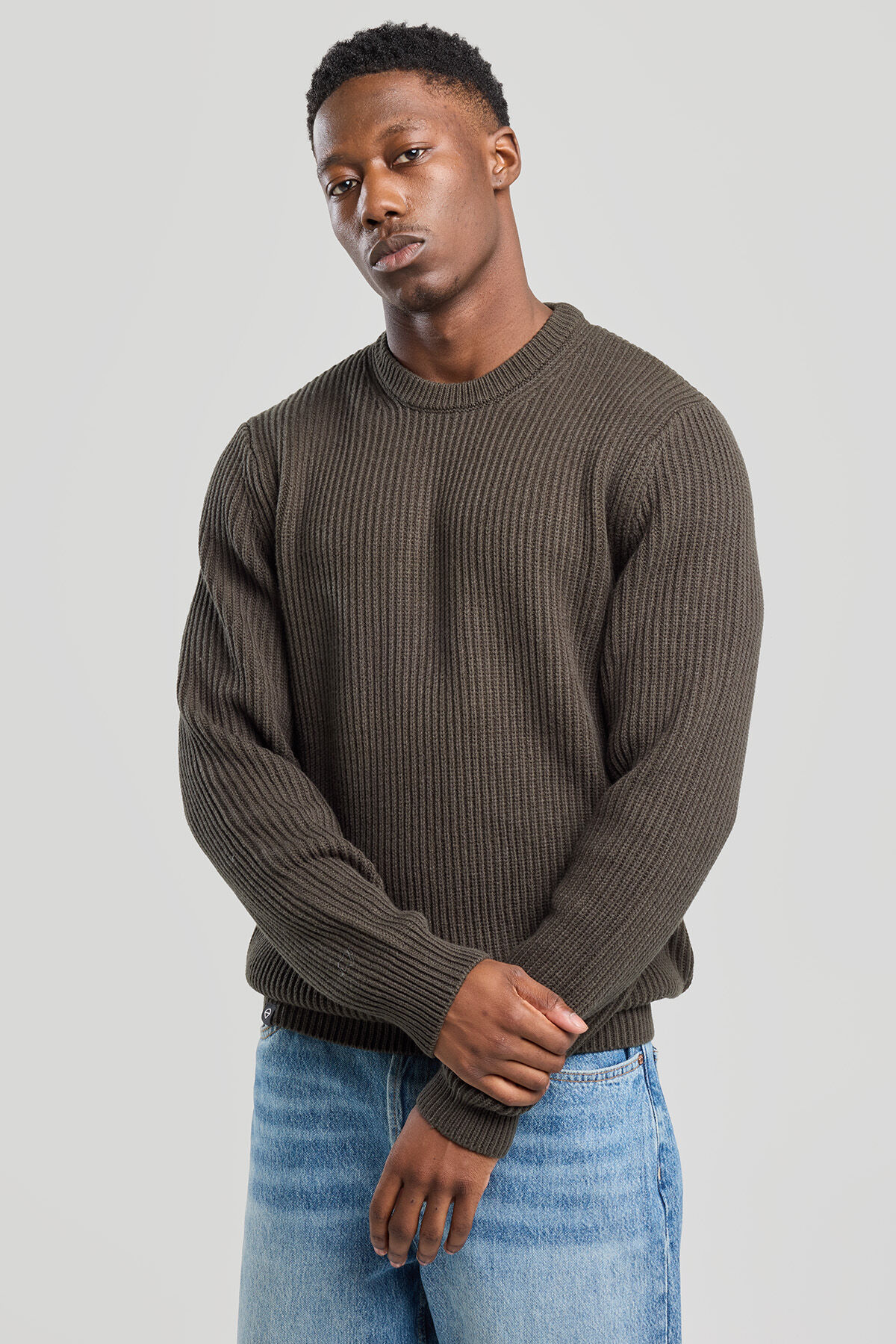 Men Jumper Killian Crew Grey army America Today