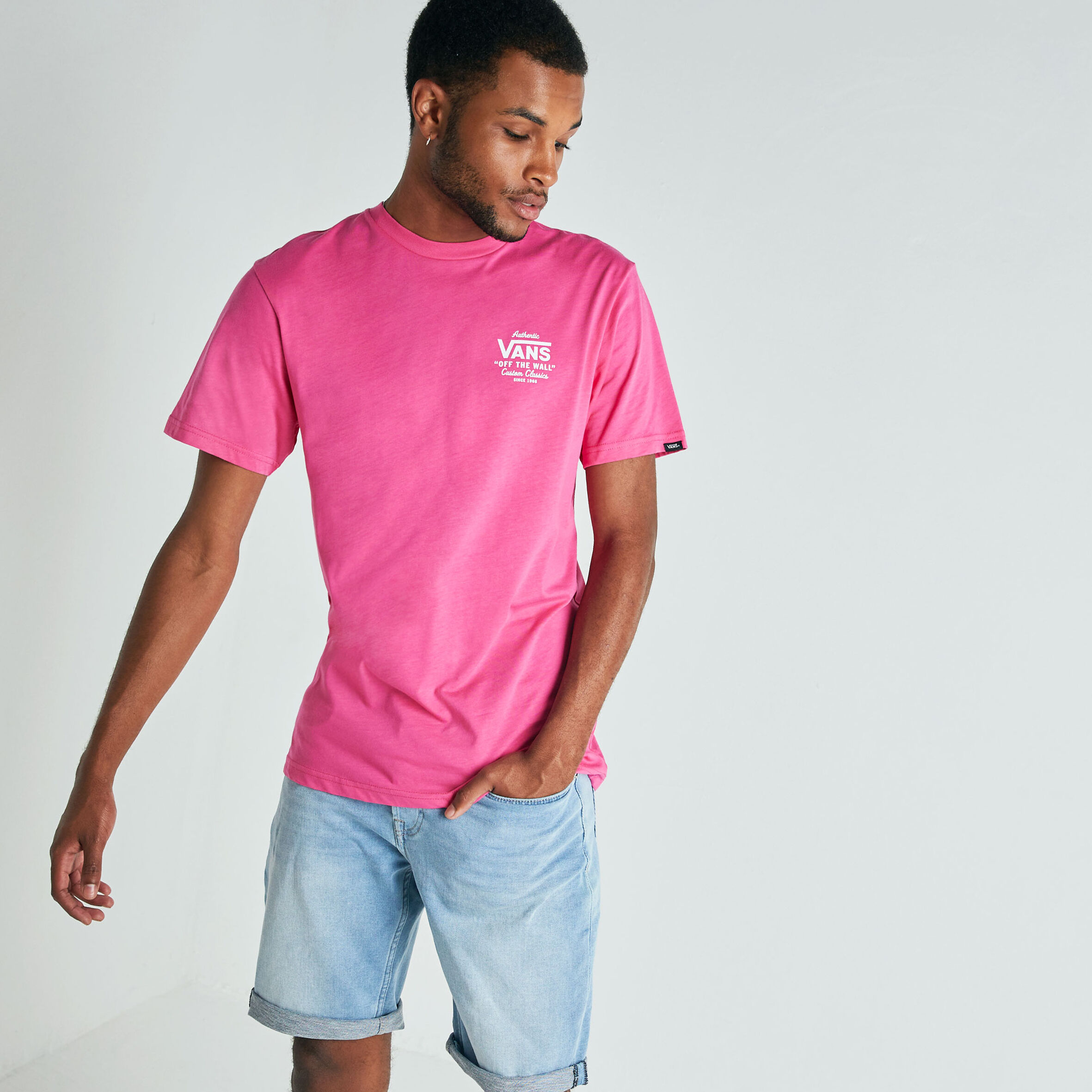 mens pink vans t shirt