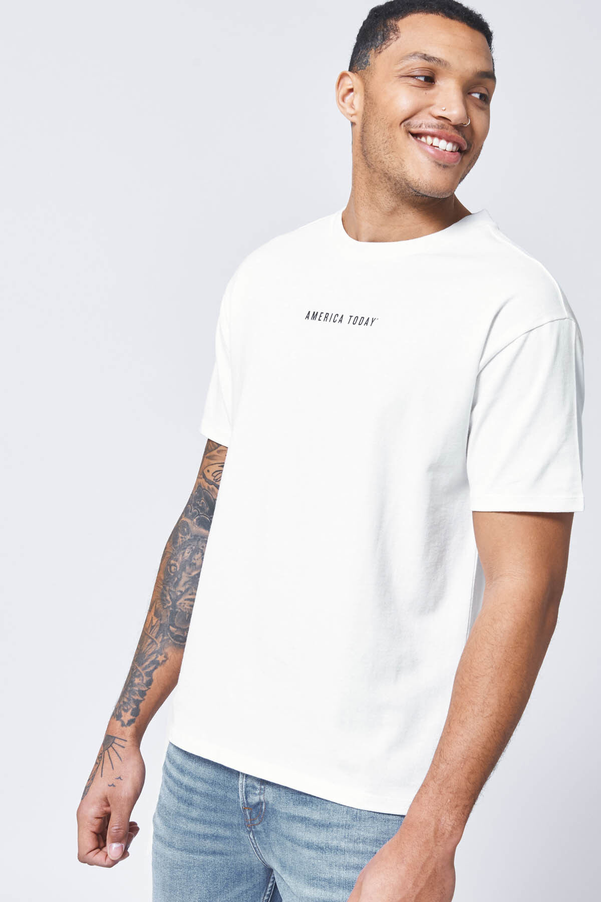 Heren T shirt Everest White America Today