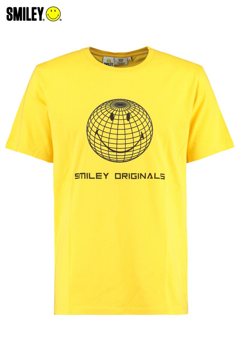 katje salami perspectief Heren T-shirt Smiley Echo original Yellow